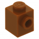 LEGO kocka 1x1 oldalán egy bütyökkel, sötét narancssárga (87087)
